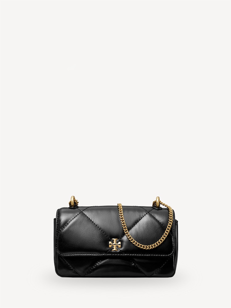 Tory Burch Black Kira Diamond Quilt Mini Flap Bag - Image 1 of 6