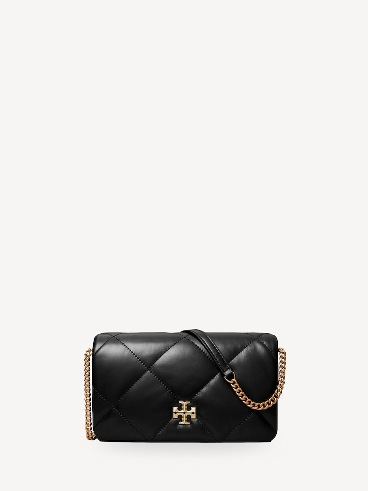 Tory Burch Black Kira Diamond Quilt Chain Wallet - Image 1 of 10