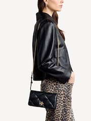 Tory Burch Black Kira Diamond Quilt Chain Wallet - Image 2 of 10
