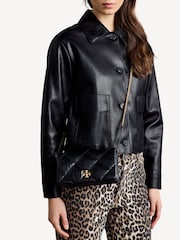 Tory Burch Black Kira Diamond Quilt Chain Wallet - Image 3 of 10