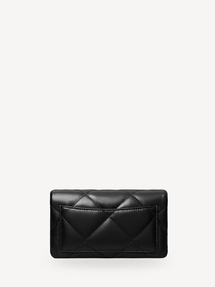 Tory Burch Black Kira Diamond Quilt Chain Wallet - Image 8 of 8 Tory Burch Black Kira Diamond Quilt Chain Wallet - Image 8 of 8