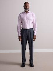 Coral Pink Bengal Slim Fit Signature 100% Cotton Bengal Stripe Shirt - Image 2 of 7