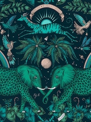 Clarke and Clarke Zambezi Teal Emma J Shipley Wilderie Zambezi 10M Wallpaper - Image 1 of 1