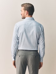 Neutral Brown Slim Fit Signature Premium Textured Shirt - Image 4 of 8