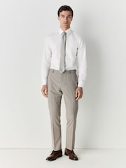 White/Green with Pocket Square Slim Fit Occasion Shirt And Tie Pack - Image 2 of 9