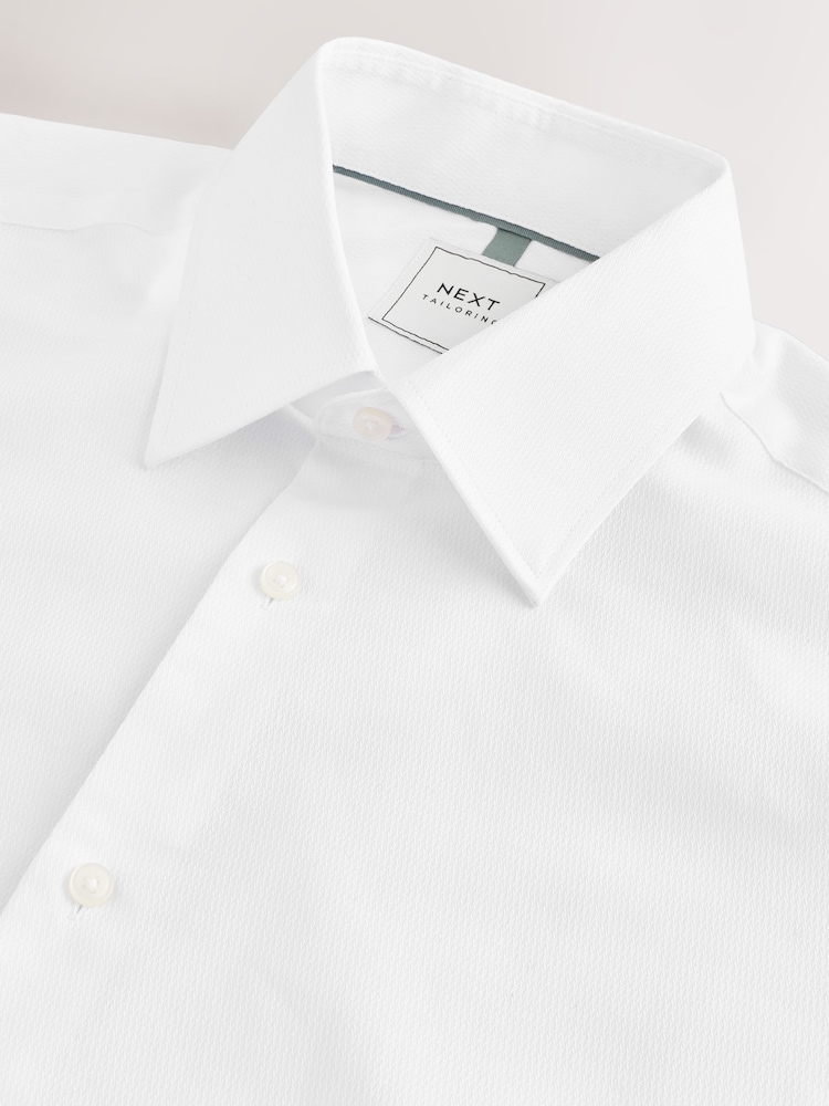 White/Green with Pocket Square Slim Fit Occasion Shirt And Tie Pack - Image 8 of 9