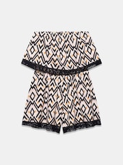 Mint Velvet Black Geo Print Playsuit - Image 6 of 7