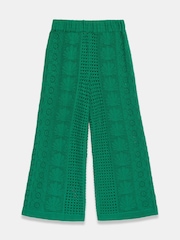 Mint Velvet Green Crochet Knit Trousers - Image 5 of 5