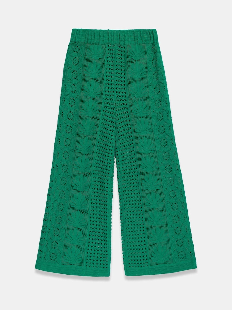 أخضر - بنطلون محبوك كروشيه من Mint Velvet - صورة 7 من 7