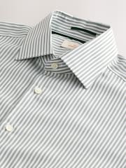 Green Bengal Slim Fit Signature 100% Cotton Bengal Stripe Shirt - Image 6 of 7