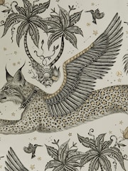 Clarke and Clarke Lynx Gilver Emma J Shipley Wilderie 10M Wallpaper - Image 1 of 1