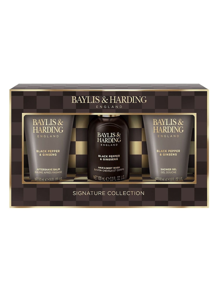 Baylis & Harding Pepper & Ginseng Mens Luxury Mini Trio Gift Set - Image 1 of 5