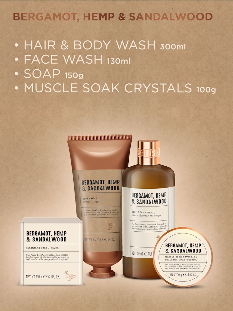 Baylis & Harding Mens Bergamot, Hemp & Sandalwood Ultimate Wash Crate Brown Gift Set - Image 2 of 5 Baylis & Harding Mens Bergamot, Hemp & Sandalwood Ultimate Wash Crate Brown Gift Set - Image 2 of 5