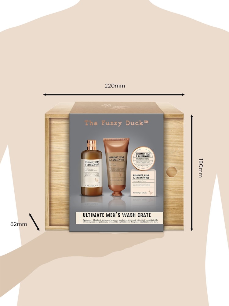Baylis & Harding Mens Bergamot, Hemp & Sandalwood Ultimate Wash Crate Brown Gift Set - Image 5 of 5