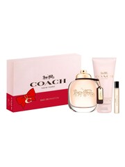 COACH Eau De Parfum 90ml, Travel Spray 7.5ml & Body Lotion 100ml Gift Set (Worth £102) - Image 1 of 3