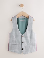 Grey Slub Text Waistcoat - Image 1 of 4