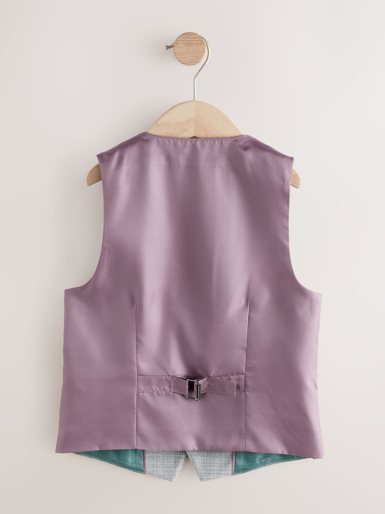 Grey Slub Text Waistcoat - Image 2 of 4 Grey Slub Text Waistcoat - Image 2 of 4