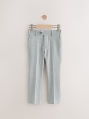Grey Slub Text Trousers - Image 1 of 5