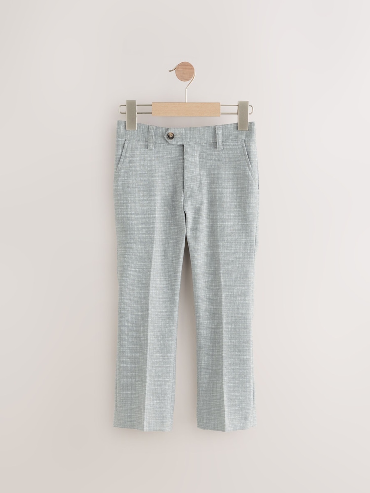 Grey Slub Text Trousers - Image 1 of 5