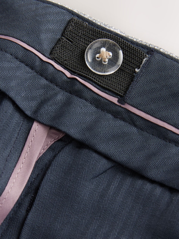 Grey Slub Text Trousers - Image 5 of 5