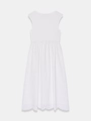 Mint Velvet White Jersey Broderie Midi Dress - Image 7 of 7