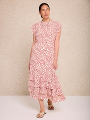 Mint Velvet Polka Dot Ruffle Midi Dress - Bild 2 von 7
