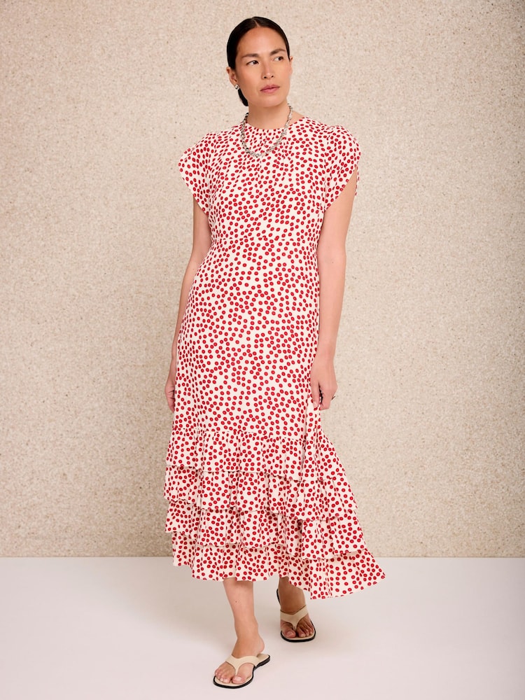 Mint Velvet Polka Dot Ruffle Midi Dress - Bild 2 von 7 Mint Velvet Polka Dot Ruffle Midi Dress - Bild 2 von 7