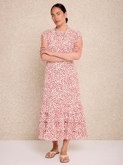 Mint Velvet Polka Dot Ruffle Midi Dress - Bild 3 von 7
