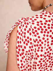 Mint Velvet Polka Dot Ruffle Midi Dress - Bild 4 von 7