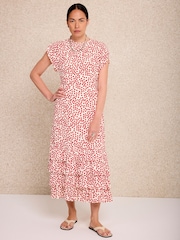 Mint Velvet Polka Dot Ruffle Midi Dress - Bild 5 von 7
