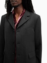 AllSaints Grey Blackwater Blazer - Image 4 of 10