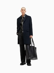 AllSaints Blue Hal Coat - Image 1 of 9