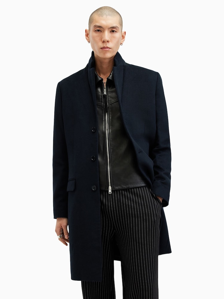 AllSaints Blue Hal Coat - Image 2 of 9