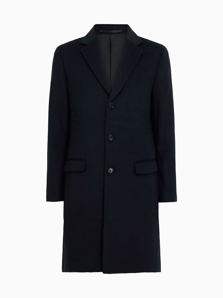 AllSaints Blue Hal Coat - Image 9 of 9