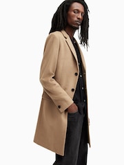 AllSaints Brown Hal Coat - Image 3 of 9