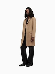 AllSaints Brown Hal Coat - Image 6 of 9