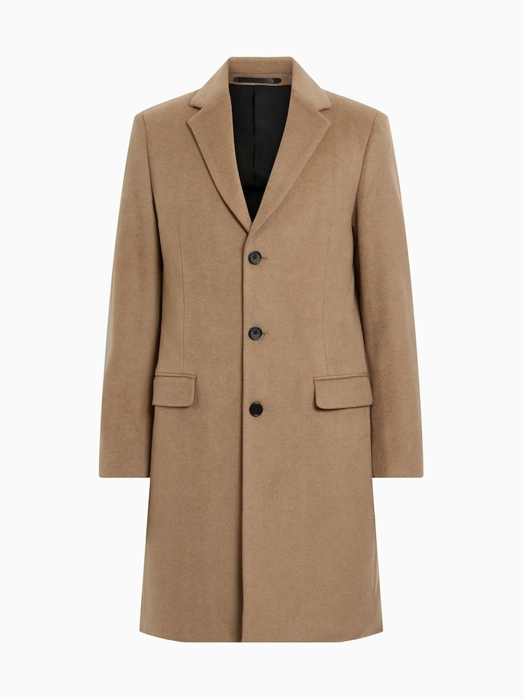 AllSaints Brown Hal Coat - Image 9 of 9