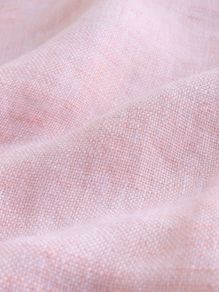Light Pink Regular Fit 100% Linen Long Sleeve Shirt - Image 3 of 3