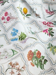 White/Multicolor Trellis Floral Regular Fit Print Short Sleeve Shirt - Image 7 of 7