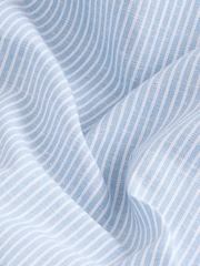 Light Blue Stripe Regular Fit Cotton Blend Short Sleeve Cutaway Collar Shirt - Image 8 of 8
