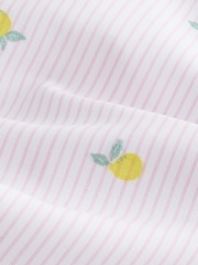 Pink Bengal Lemon Conversational Fruit Print Stripe Easy Iron Oxford Shirt - Image 7 of 7