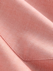 Coral Pink Regular Fit Short Sleeve Easy Iron Button Down Oxford Shirt - Image 3 of 9