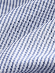 Blue Bengal Short Sleeve With Button Down Collar Stripe Easy Iron Oxford Shirt - Image 8 of 8