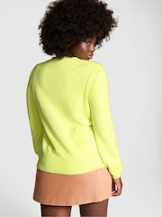 Victoria's Secret PINK Sparkling Lime Green Knitted Jumper - Image 2 of 3