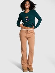 Victoria's Secret PINK Deep Forest Green Dog Knitted Jumper - Image 3 of 4