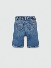 Mango Blue 100% Cotton Culotte Jeans - Image 4 of 5