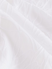 White Regular Fit Long Sleeve 100% Cotton Floral Embroided Smart Shirt - Image 5 of 5