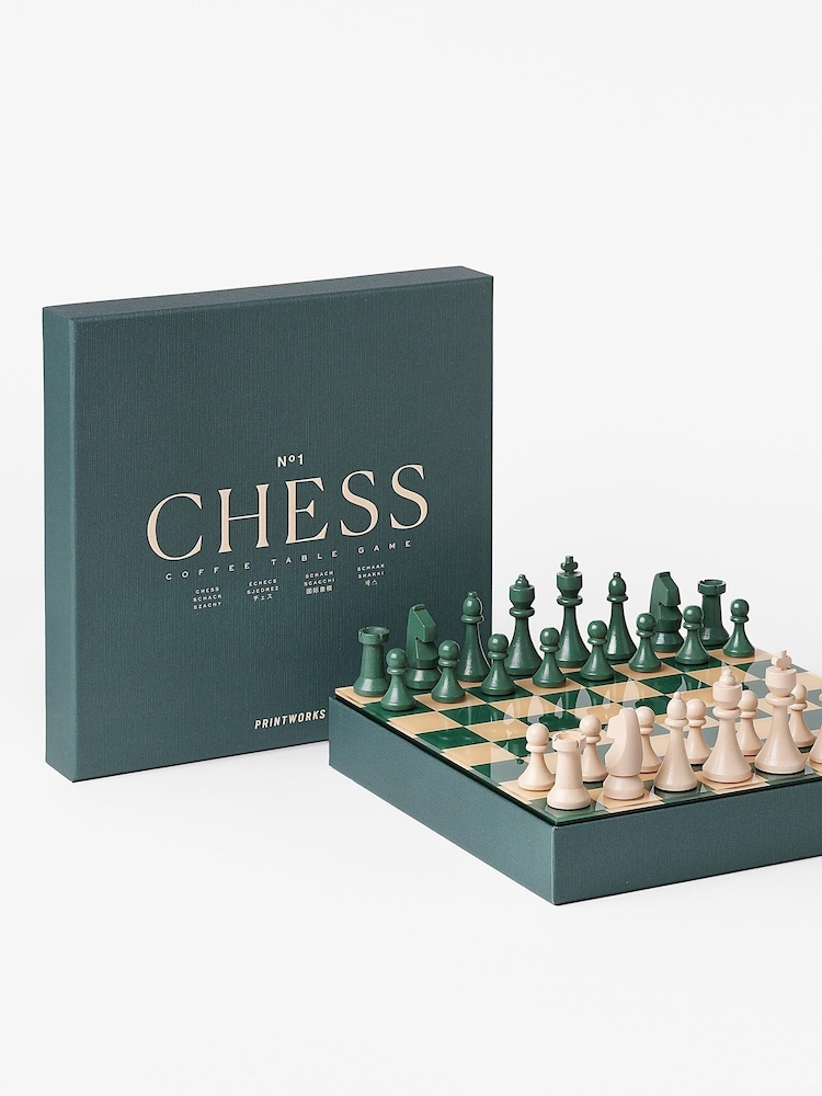 PRINTWORKS Dark Green Classic Chess Board Game - Image 6 of 6 PRINTWORKS Dark Green Classic Chess Board Game - Image 6 of 6