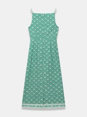 Mint Velvet Green Linen Blend Printed Midi Dress - Image 8 of 8