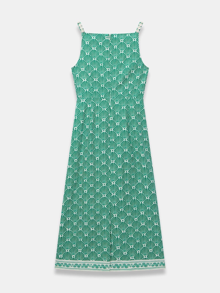 Mint Velvet Green Linen Blend Printed Midi Dress - Image 8 of 8 Mint Velvet Green Linen Blend Printed Midi Dress - Image 8 of 8